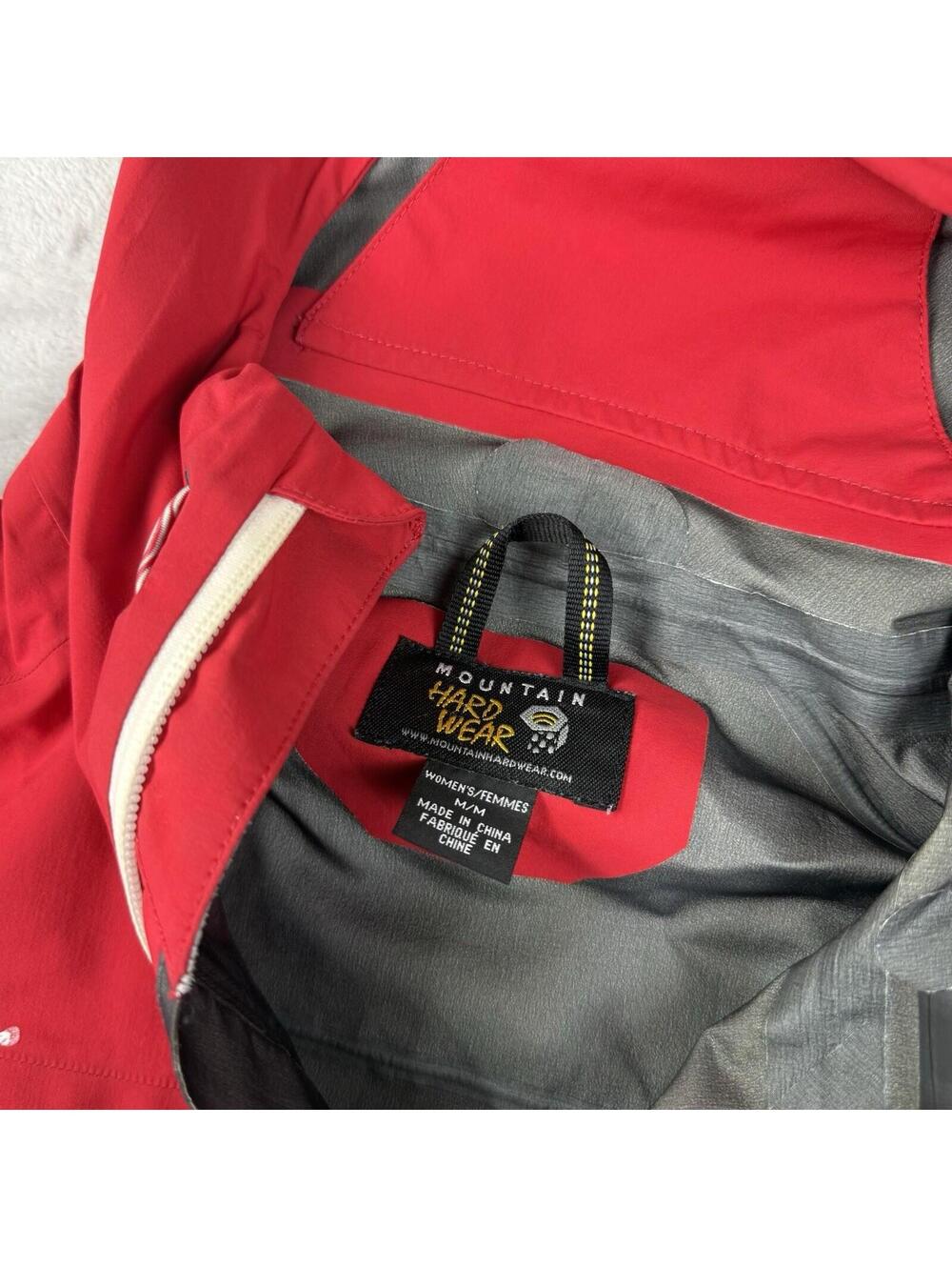 Mountain Hardwear Gore Tex Jacket Red Waterproof Hard Shell Womens M Gorpcore - Picture 10 of 11